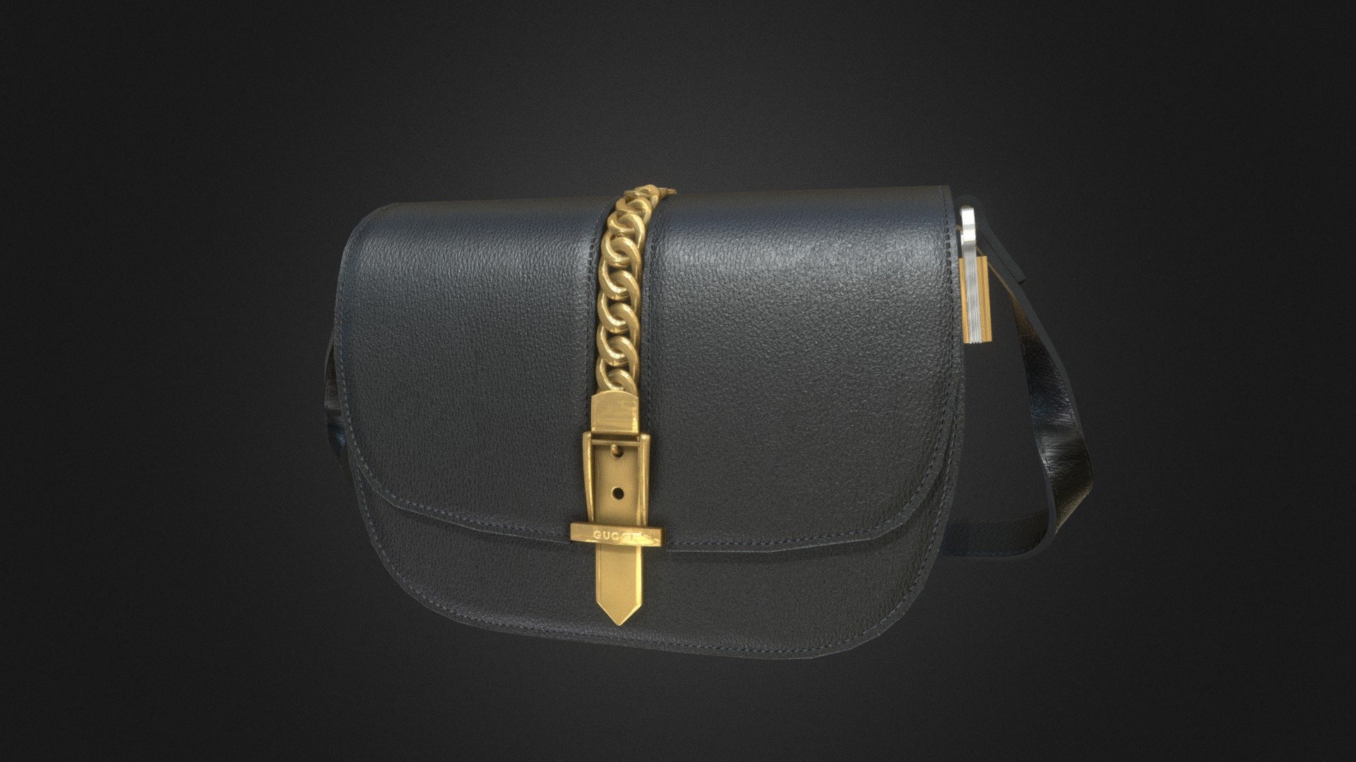 3D model Gucci Attache Bag Monogram VR / AR / low-poly