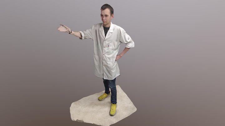 kislyi196 in a white coat 3D Model