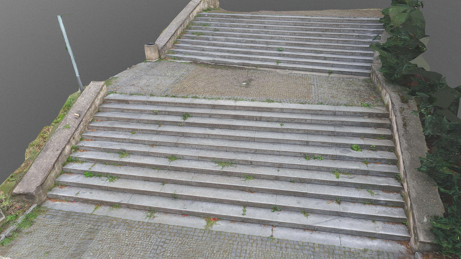 Large stairs stairway staircase in city park