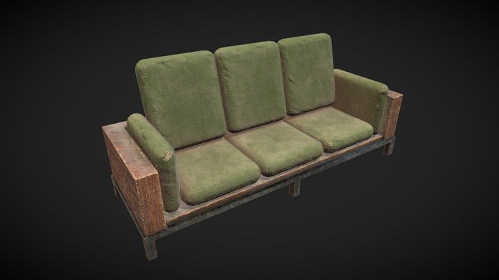 Old Sofa 3D Model