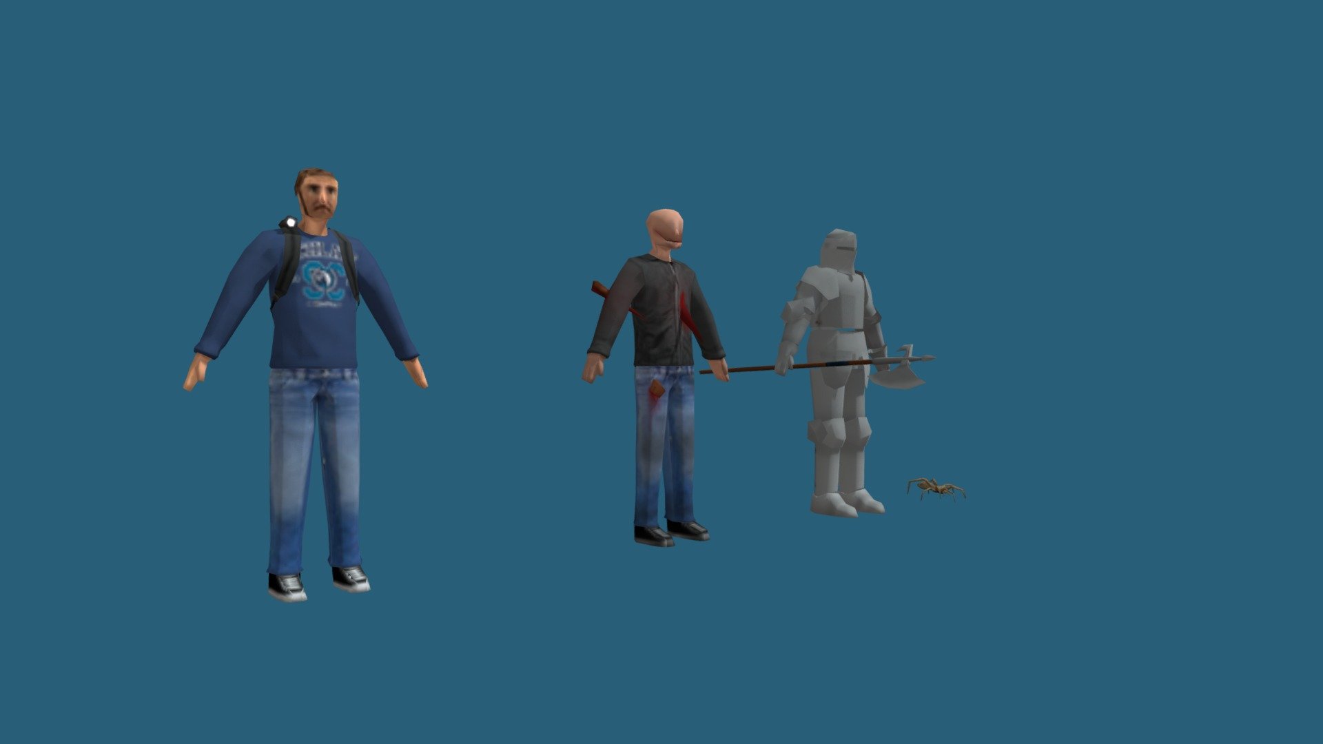 ResedentBean Player/Enemies - 3D model by Warner Boonstra (@RacoonTrash ...