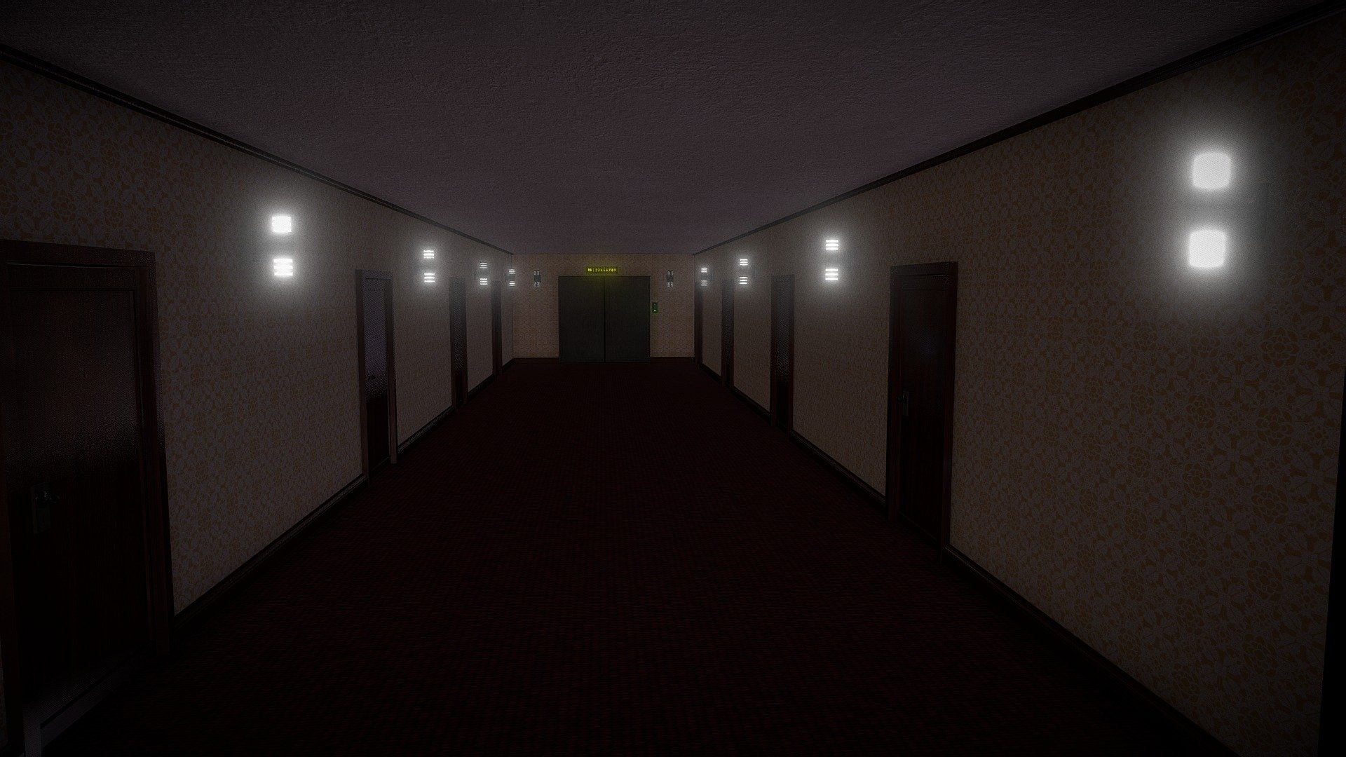 Pasillo elegante de hotel