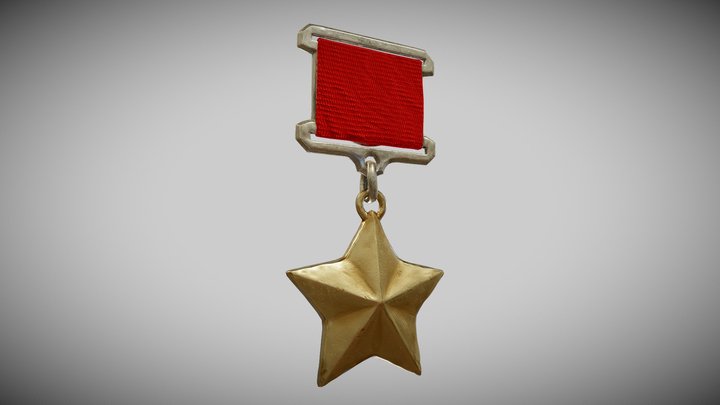 Medal "Gold Star" (Медаль «Золотая Звезда») 3D Model