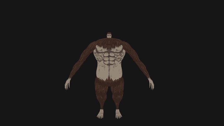Zeke Yeager's Beast Titan MAPPA Artstyle 3D Model