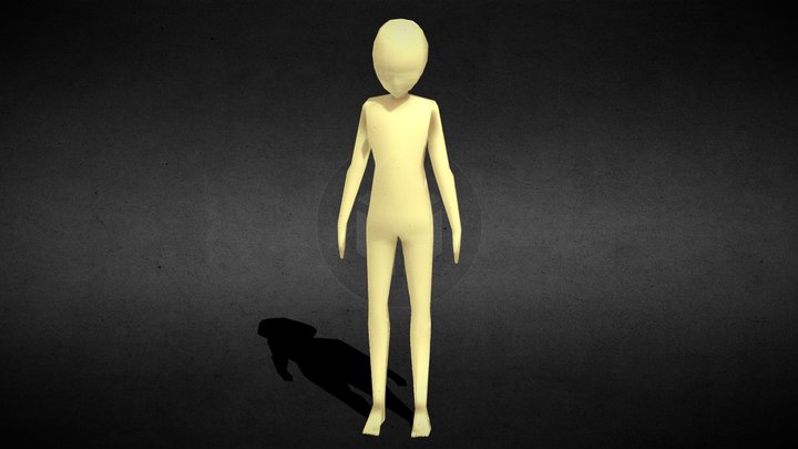 Anime boy body low poly 3D Model