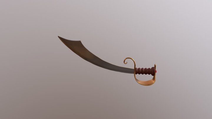 Pirate Sword 3D Model