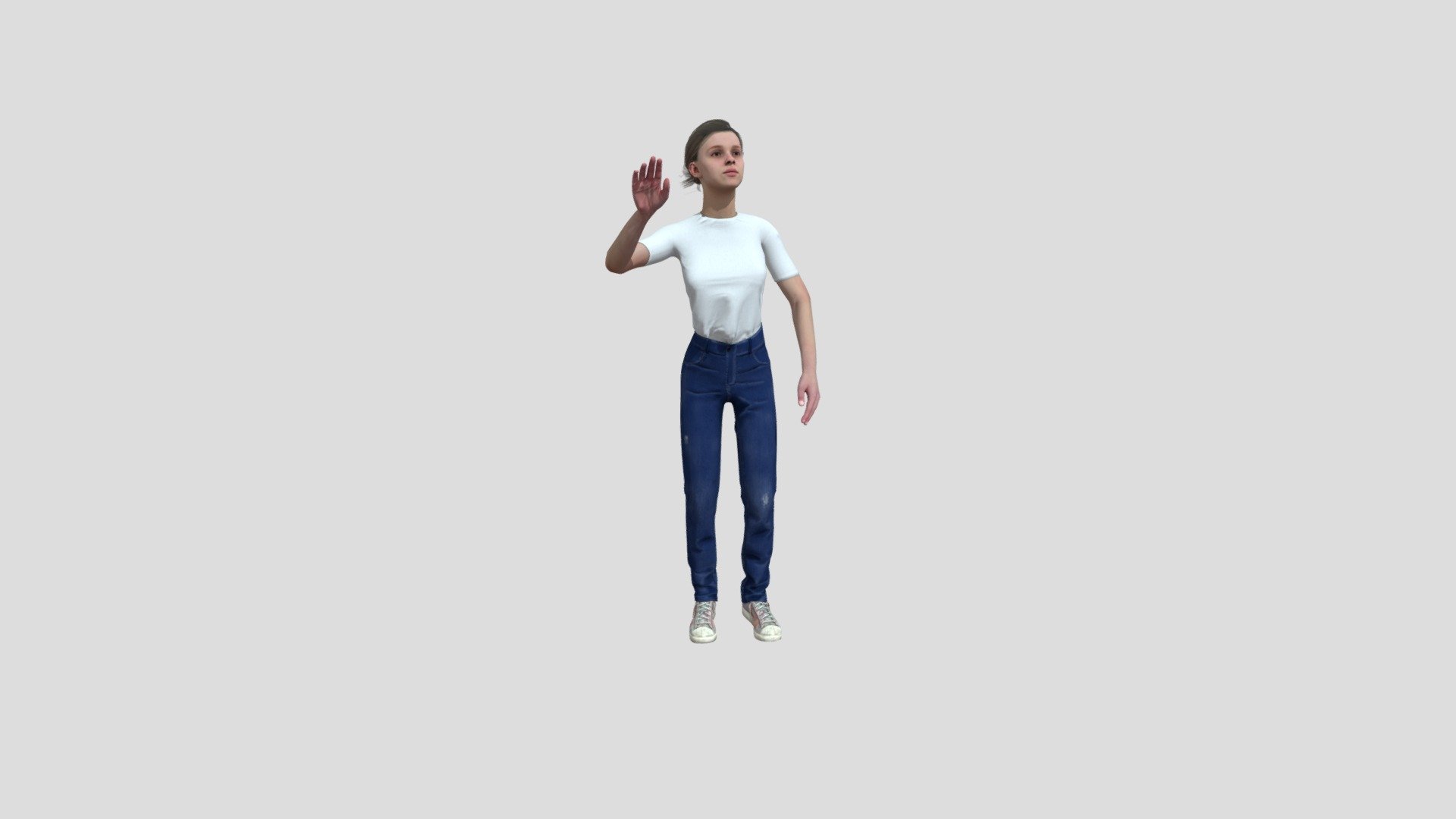 Girl Waving - Download Free 3D model by myzatulsarah [fa90b32] - Sketchfab