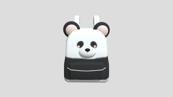 Panda backpack 3D Model