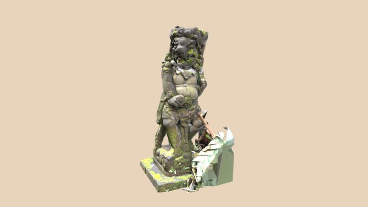 Bali Temple Statue 3D Model