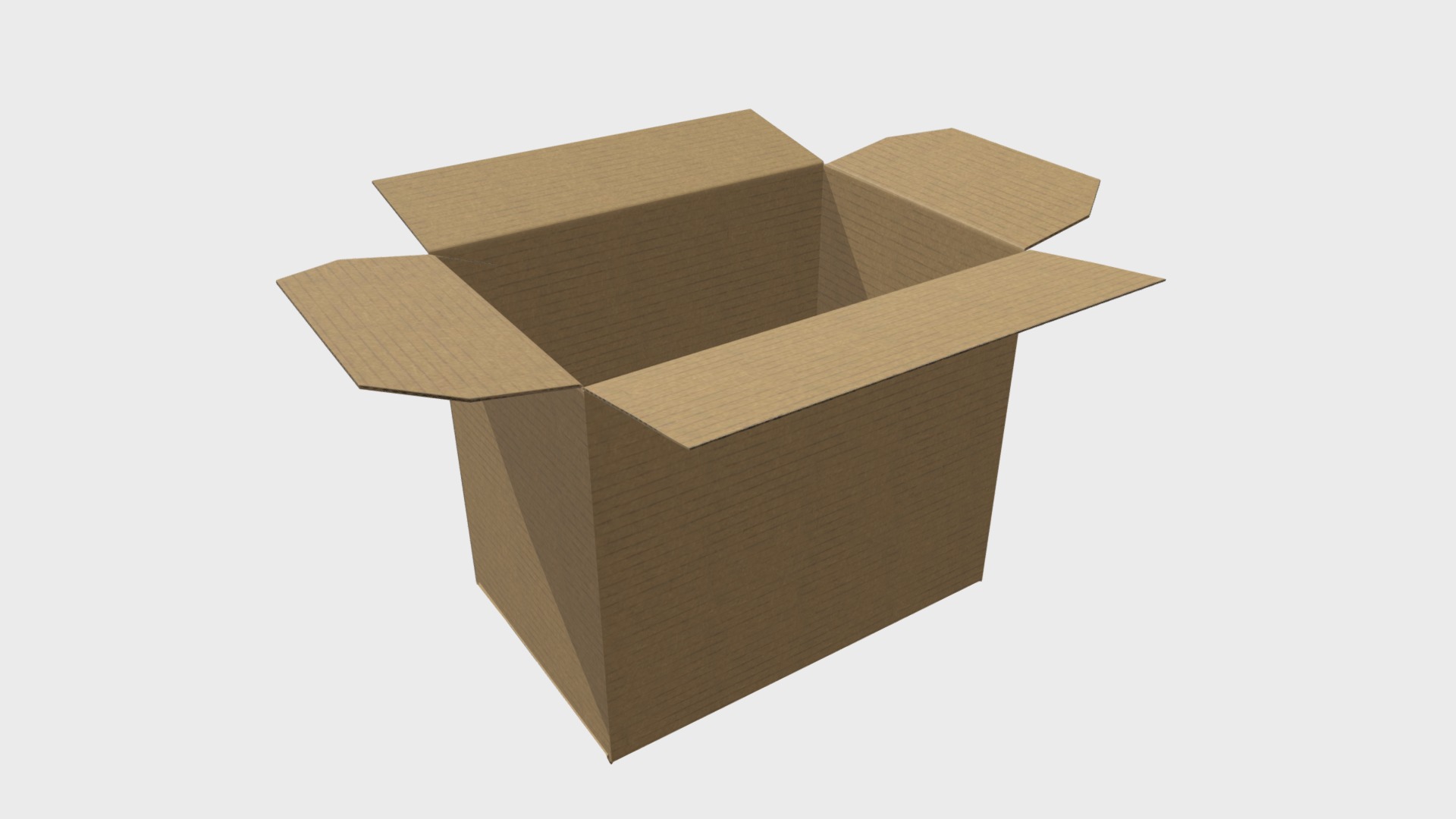 3D model Cardboard box open - This is a 3D model of the Cardboard box open. The 3D model is about icon.