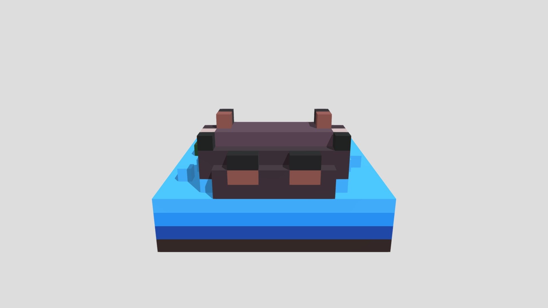 Hippo In Water - Voxel 32x32 - Download Free 3D model by Max3nce_3D ...