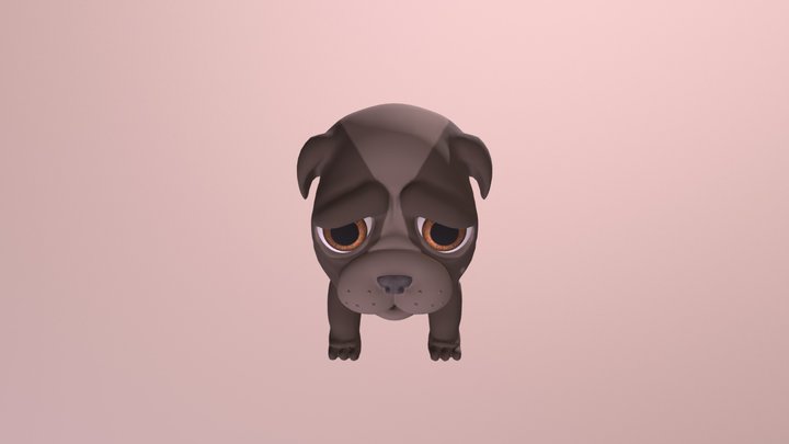 Sad Puppy 3D Model