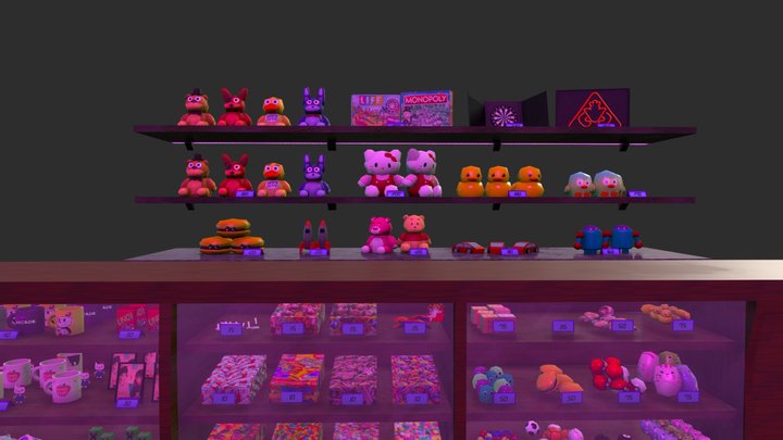 Arcade Plushie Prizes 3D Model