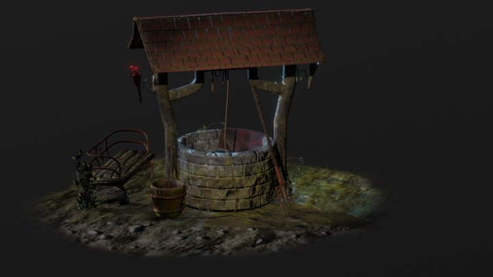 old wishing well 3D Model