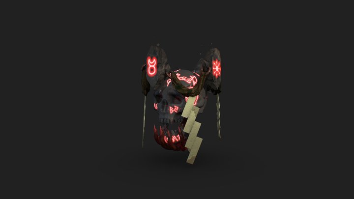 Demon Seal Skull ( realtime) 3D Model