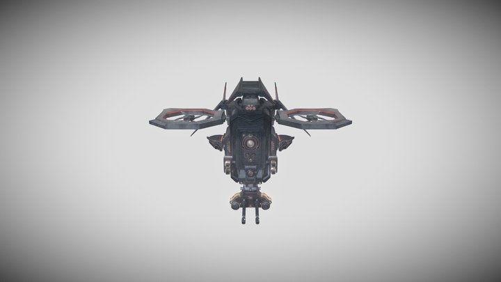 Sci-fi Military Drone 3D Model