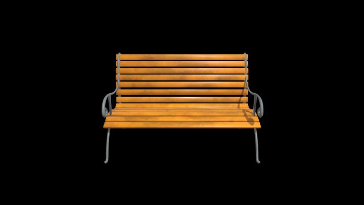 Banco de praça 3D Model