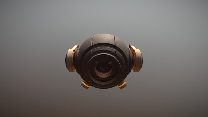 Shotened dron GameReady 3D Model