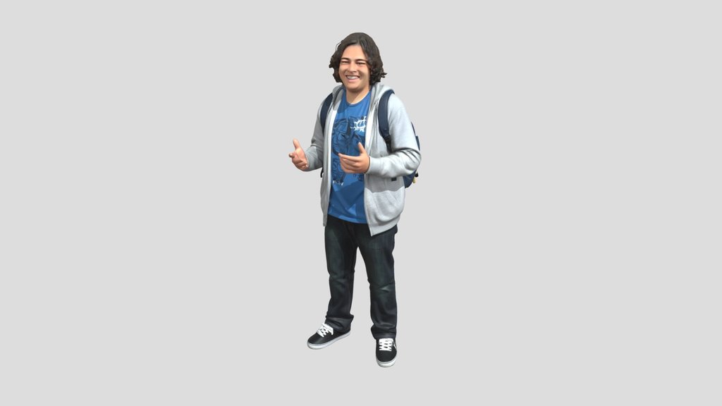 Smiling Student with Backpack