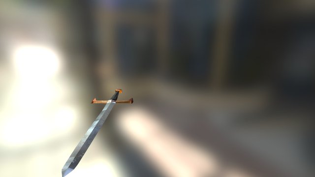 Textured Medival Sword 3D Model
