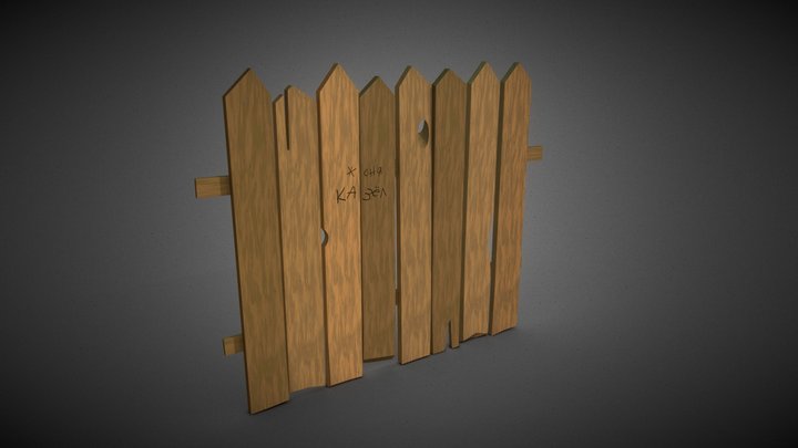 Wooden fence 3D Model