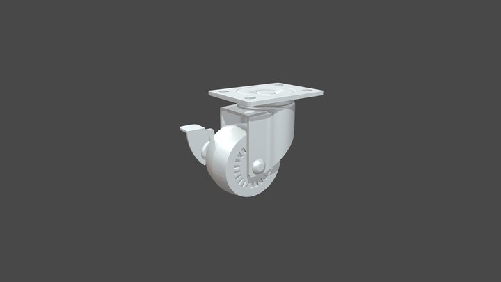 【SW 附煞車腳輪】Casters With Brakes 3D Model