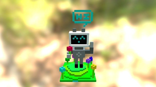 Robot says "Hi!" 3D Model