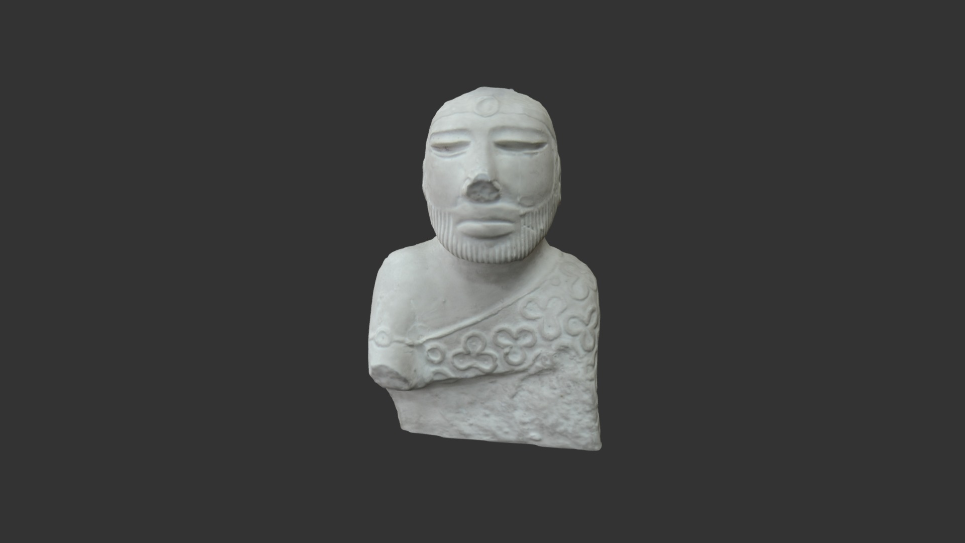 3D model Stone head - This is a 3D model of the Stone head. The 3D model is about a statue of a person.
