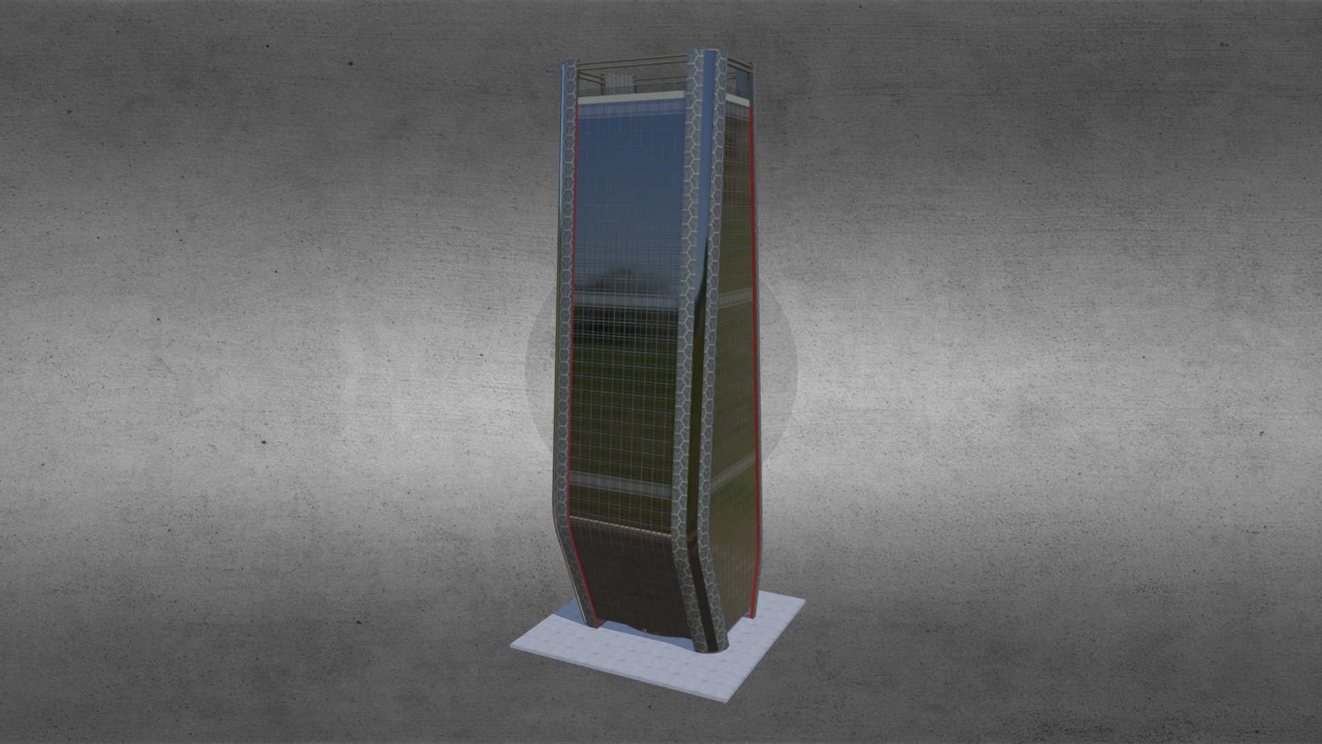 3D model Utopia 7b - This is a 3D model of the Utopia 7b. The 3D model is about a rectangular object with a glass top.