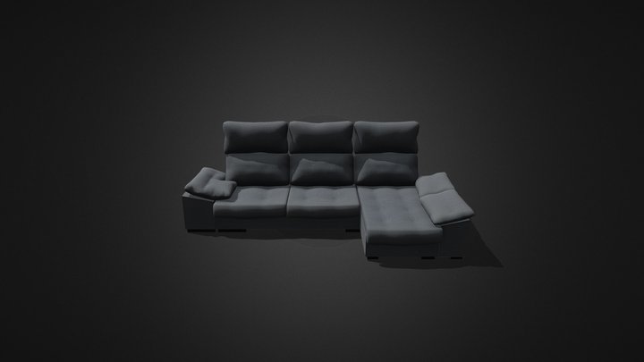Lowpoly Sofa 3D Model 3D Model