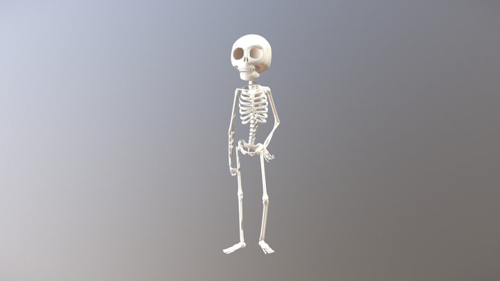 Stylized 3D Skeleton Model 3D Model