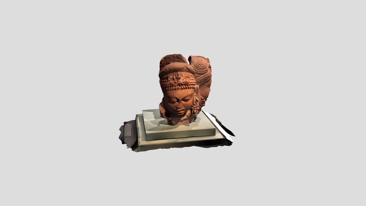 Three faces of a four-faced linga 3D Model