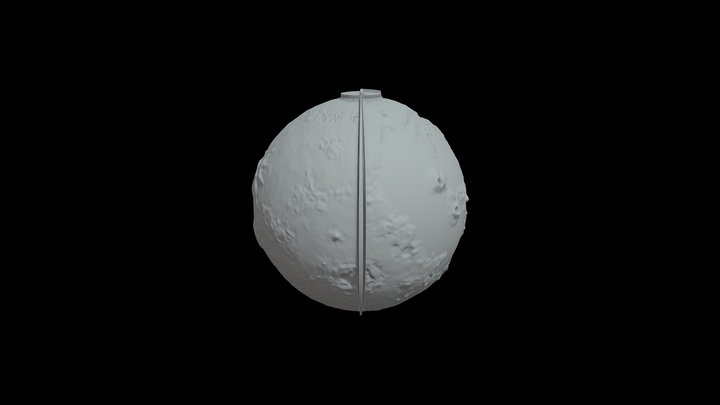 The Moon - tactile model for the blind 3D Model