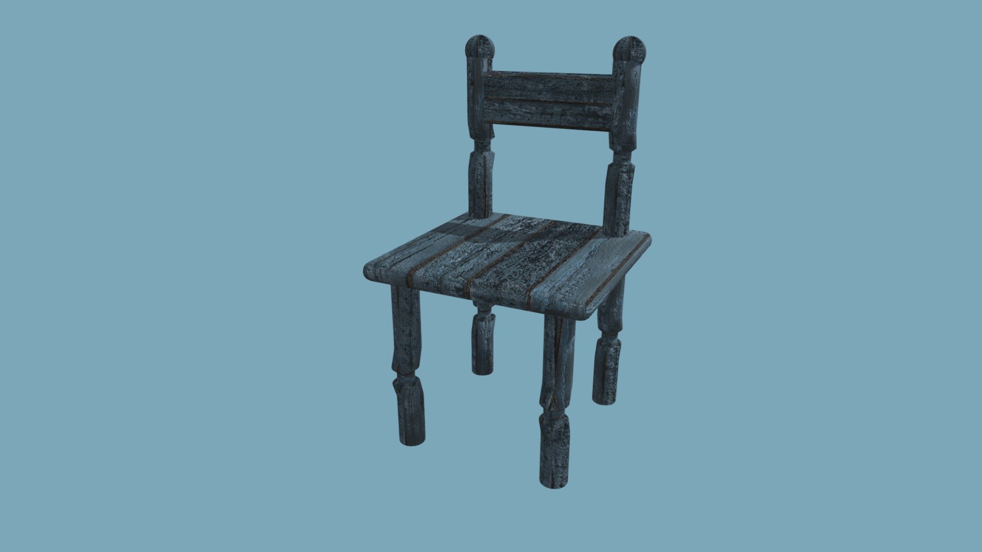 Sedia rustica blu