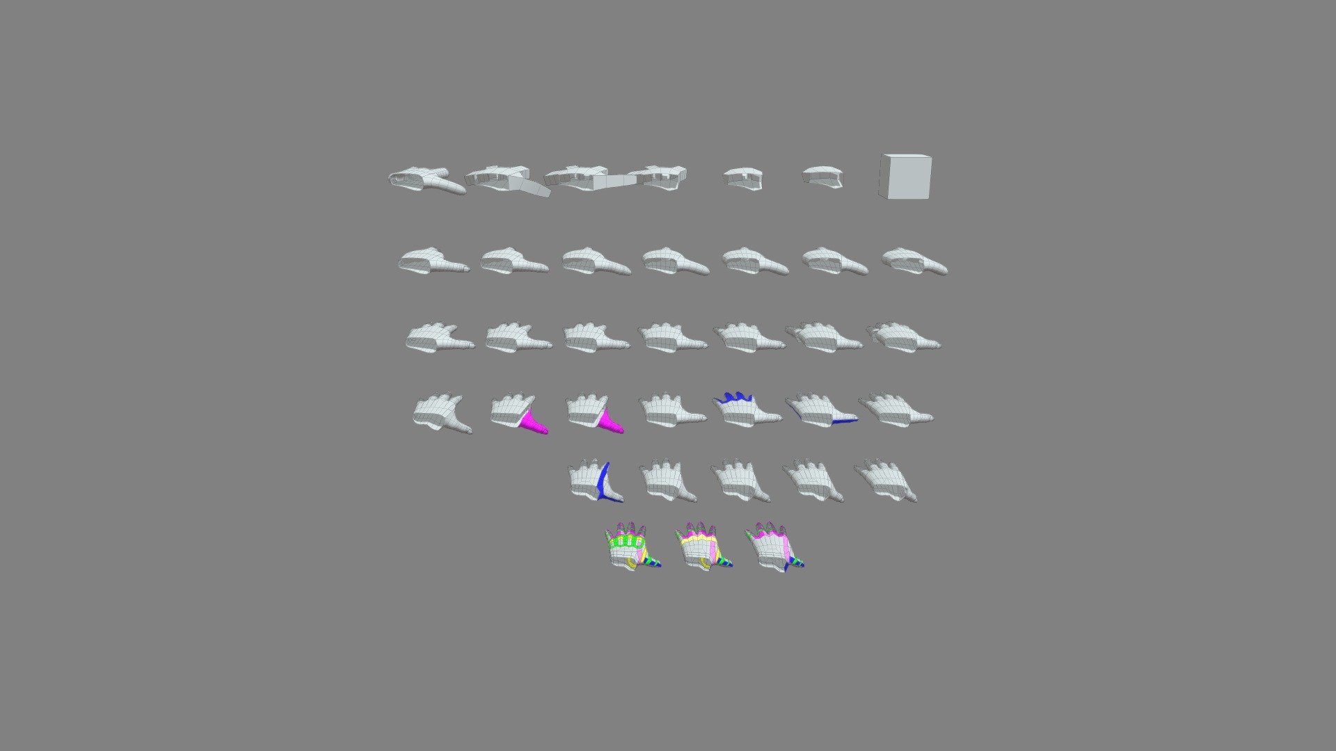 Hand Topology Study Steps - 3D model by hkuehn [faa2775] - Sketchfab