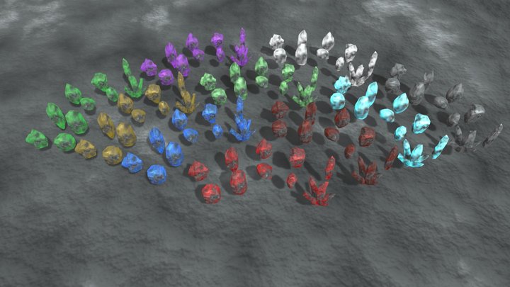 Fantasy Minerals - Rocks 3D Model