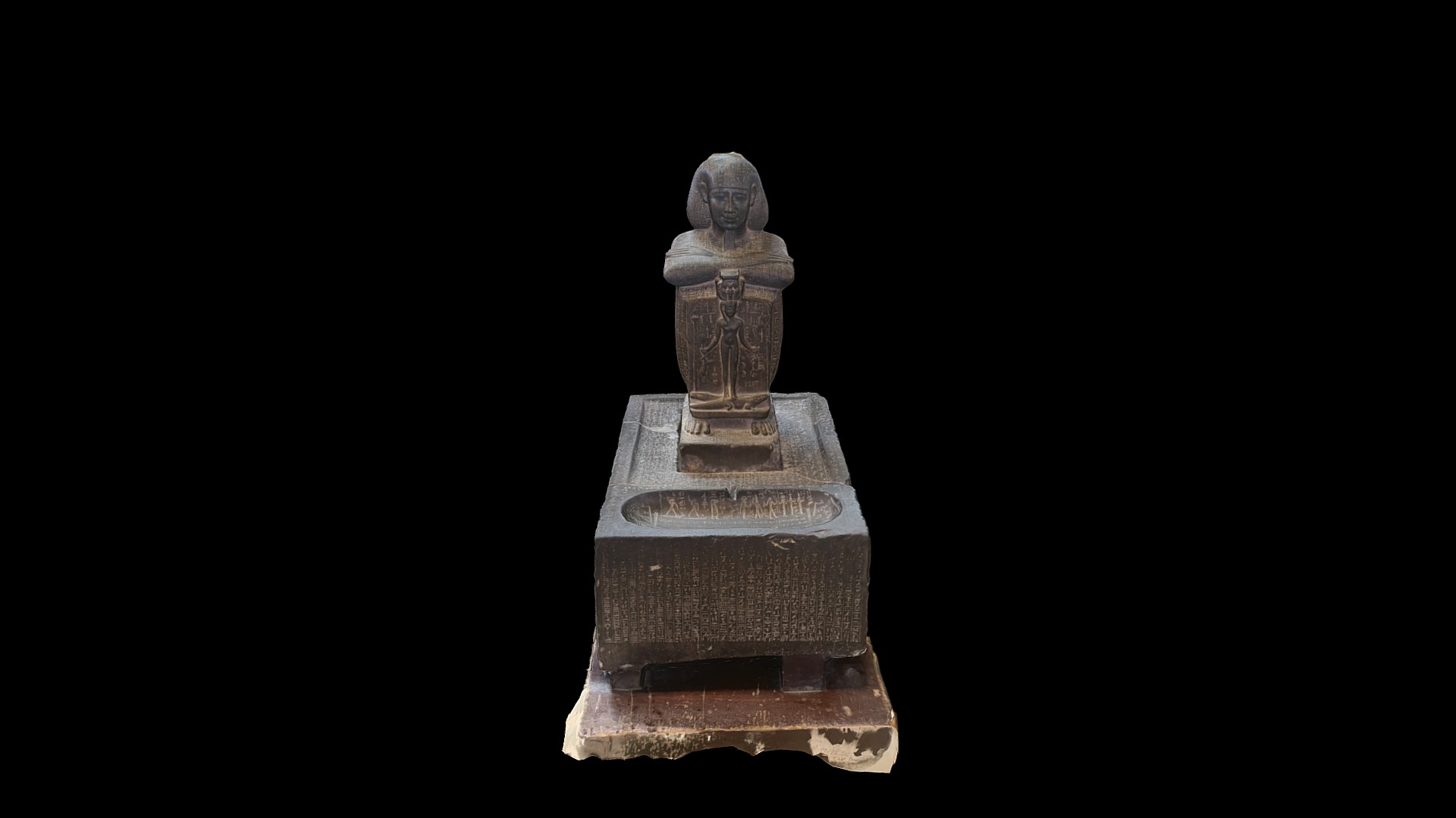 3D model Unknown Statue Egyptian Museum in Cairo - This is a 3D model of the Unknown Statue Egyptian Museum in Cairo. The 3D model is about a stack of coins.