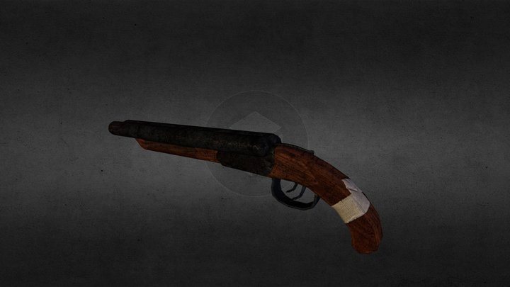 Sawn-off shotgun 3D Model