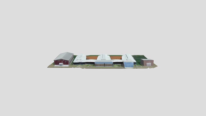 Architectural campus scale model. – Gratis 3D-model STL