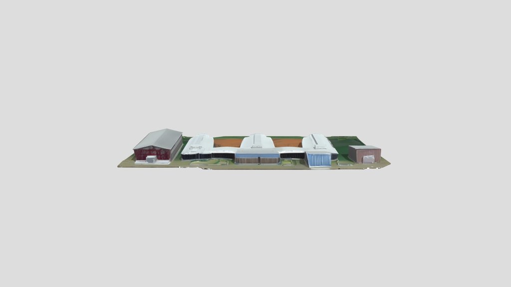 Architectural campus scale model.