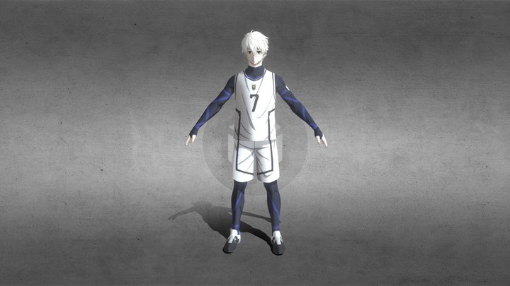 FREEFIRE X BLUELOCK_NAGI_3d_model_BY_RED_SHOT 3D Model