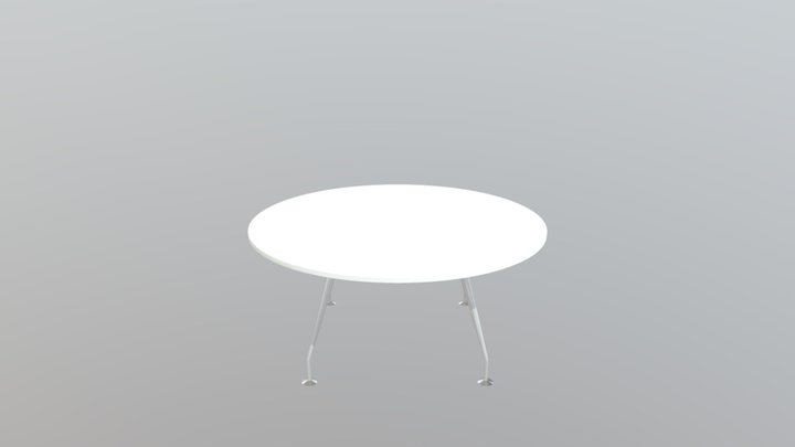 Spire Circular 1600mm Silver White 3D Model