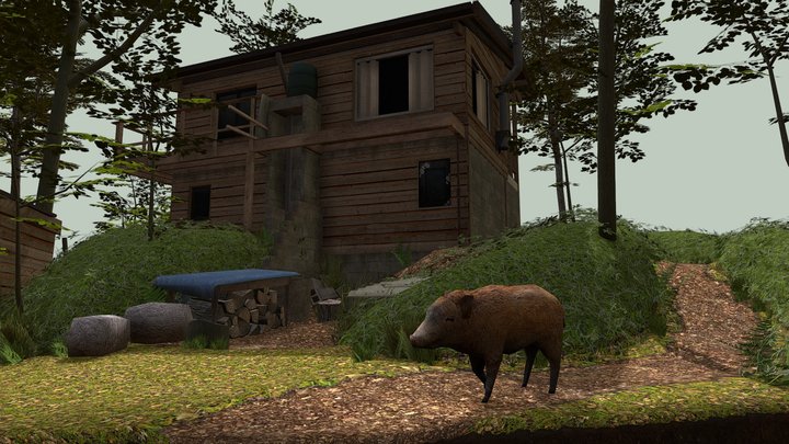 DAE Diorama - Forest Loner 3D Model