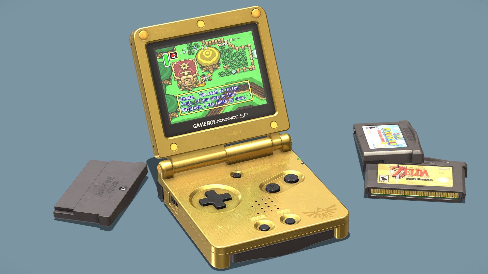 Nintendo Gameboy Advance SP Zelda - 3D model by shrednector