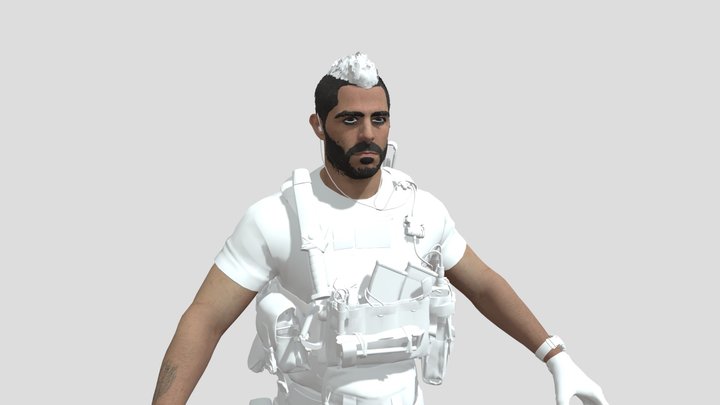 John "Soap" Mactavish MW2 [untextured] 3D Model