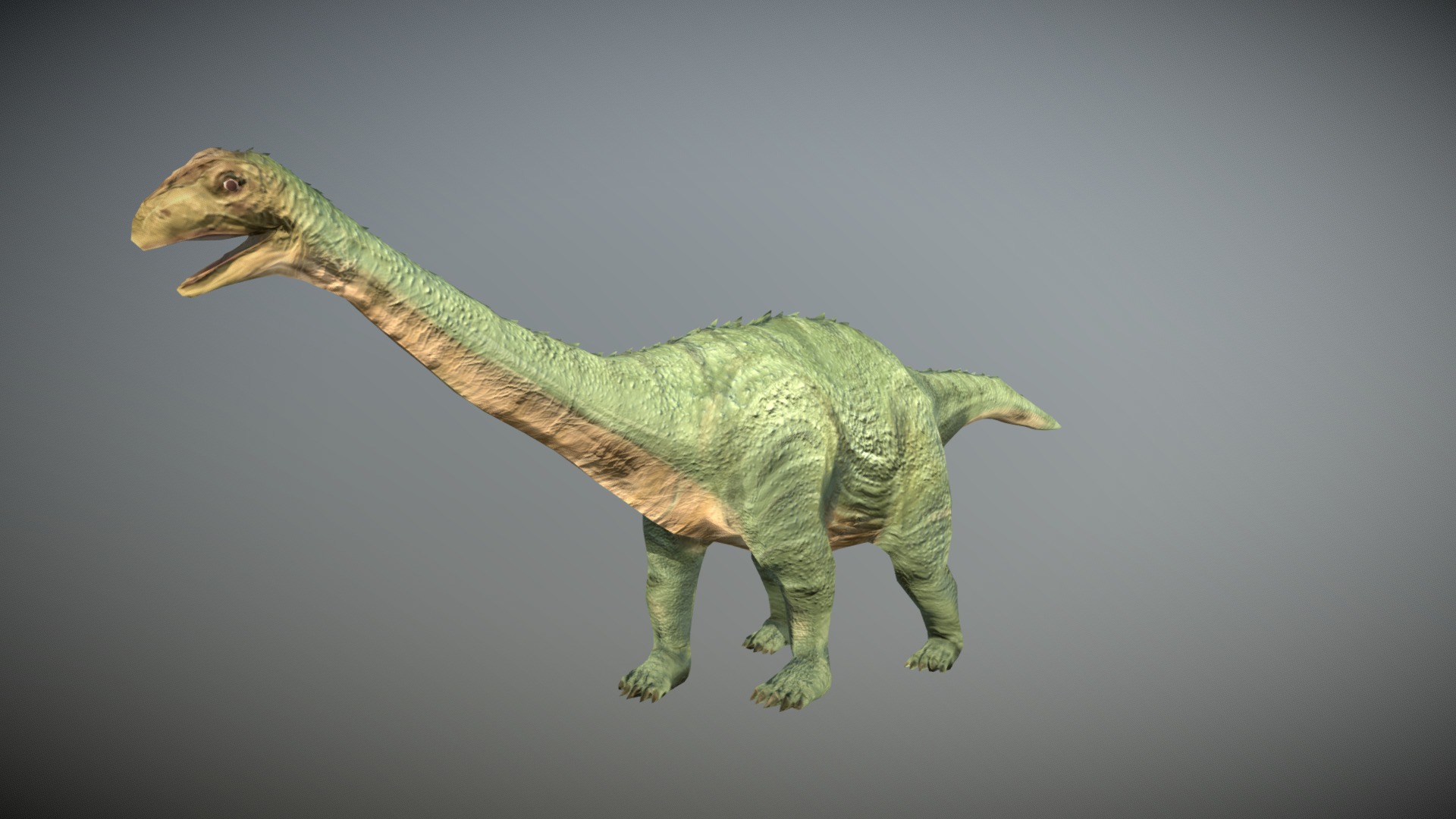 3D model Thai Dinosaur isanosaurus - This is a 3D model of the Thai Dinosaur isanosaurus. The 3D model is about a dinosaur with a long neck.