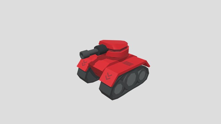 Low-poly Tank 3D Model