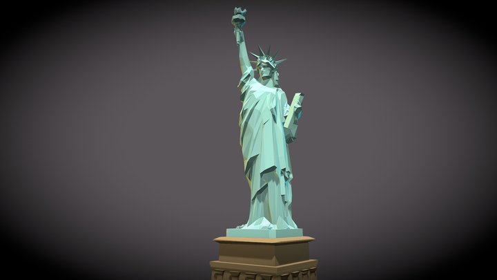 Statue Of Liberty - Low Poly Statue 3D Model