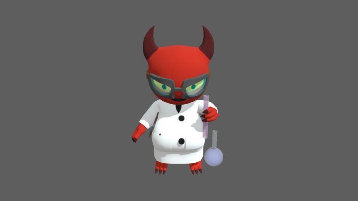 Diabinho Cientista 3D Model
