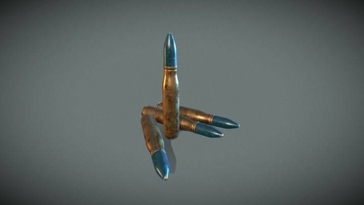 20mm Nato bullet 3D Model